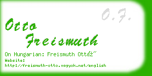 otto freismuth business card